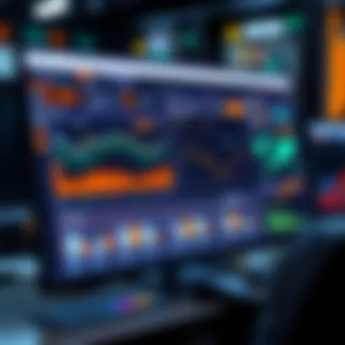 Overview of cryptocurrency mining software interface with analytics