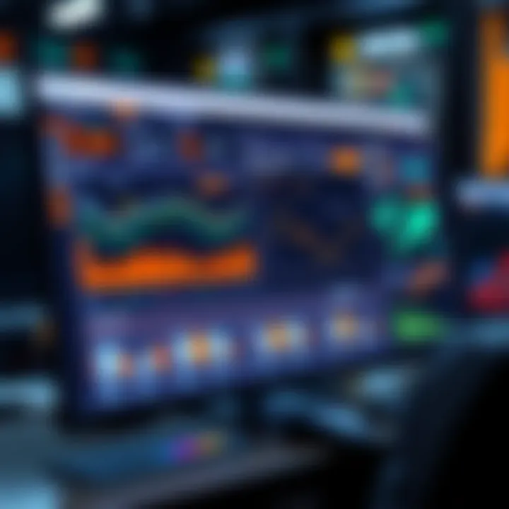 Overview of cryptocurrency mining software interface with analytics