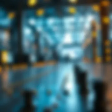 Visual representation of blockchain technology