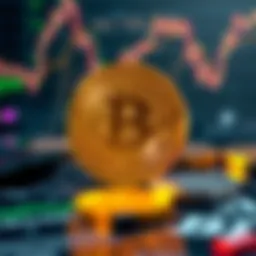 Conceptual illustration of digital currency transactions