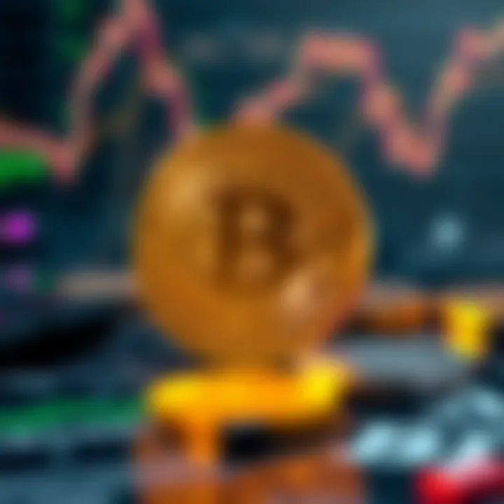 Conceptual illustration of digital currency transactions