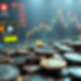 Graphical representation of cryptocurrency market trends