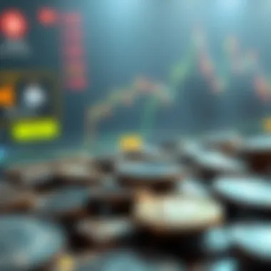 Graphical representation of cryptocurrency market trends