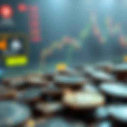 Graphical representation of cryptocurrency market trends