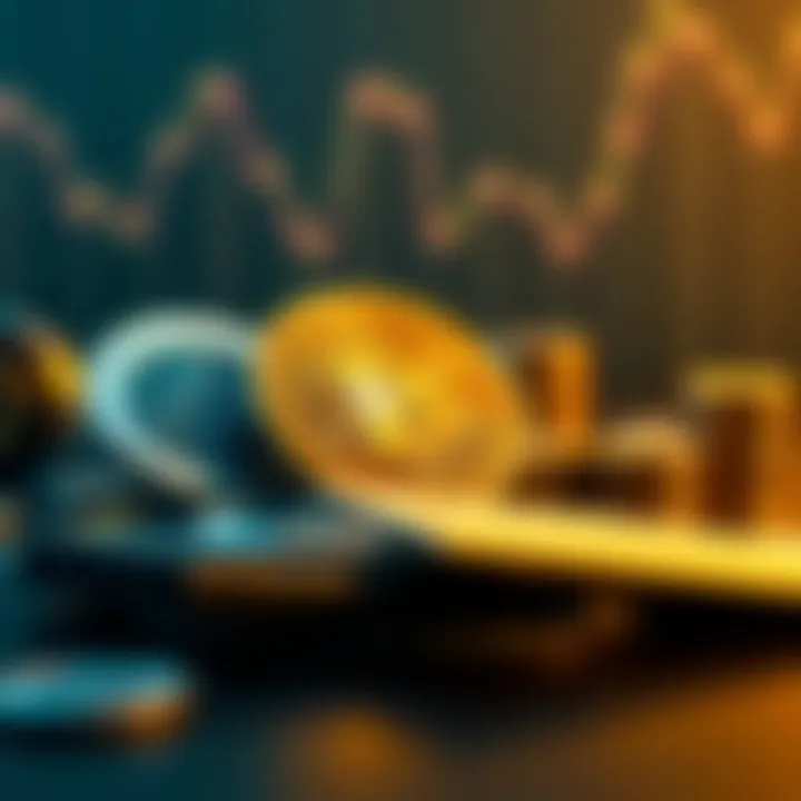 Illustration of a diversified cryptocurrency portfolio