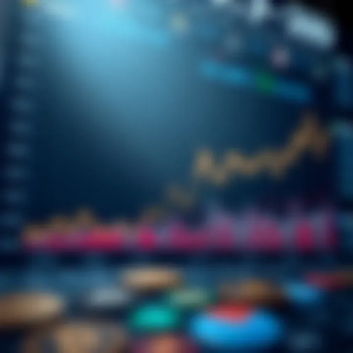 Graph showcasing market trends of various cryptocurrencies