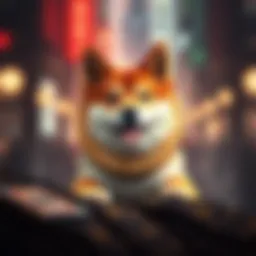 Digital representation of the Shiba Inu token