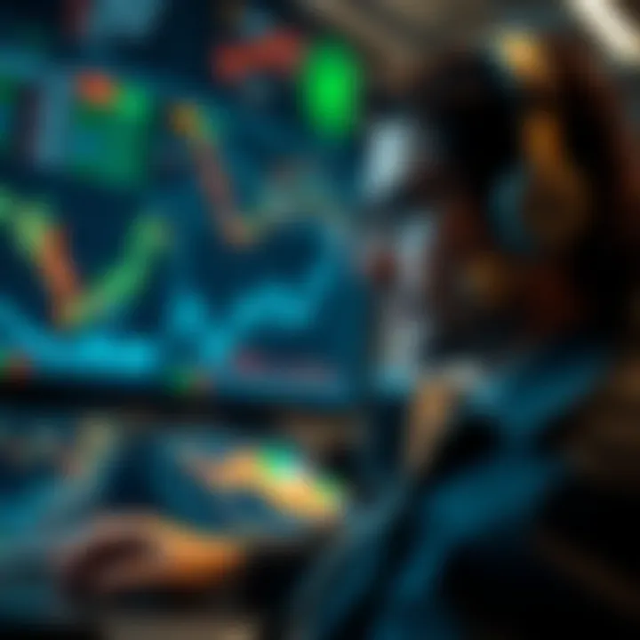 Focused Trading Environment Person engaged in a focused trading session