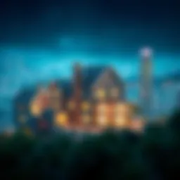 Conceptual representation of NFT real estate on blockchain