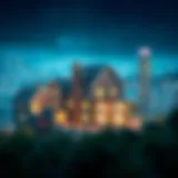 NFT Real Estate Concept Conceptual representation of NFT real estate on blockchain