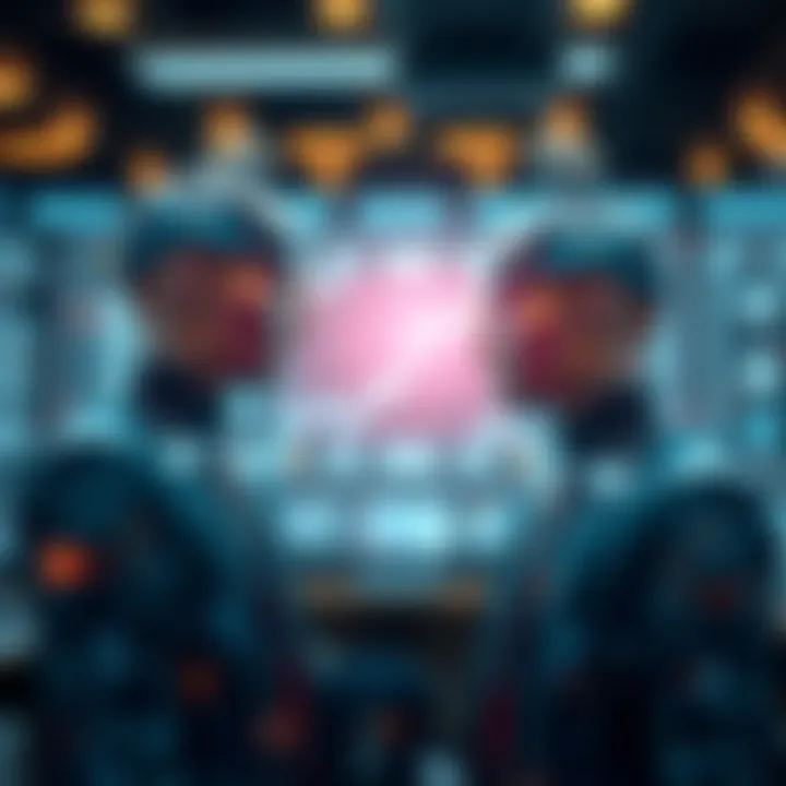 Conceptual graphic depicting decision-making processes improved by intelligent digital twins