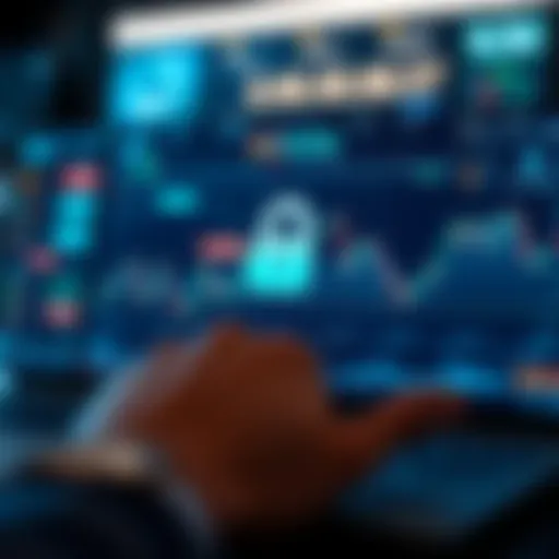 Secure cryptocurrency trading interface showcasing advanced security features