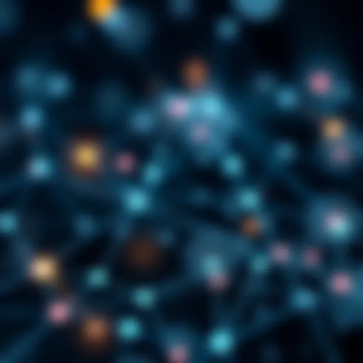 Connecting Nodes in Blockchain Networks Visual representation of blockchain networks connecting nodes