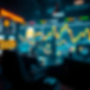 A graphical representation of cryptocurrency market trends and analytics