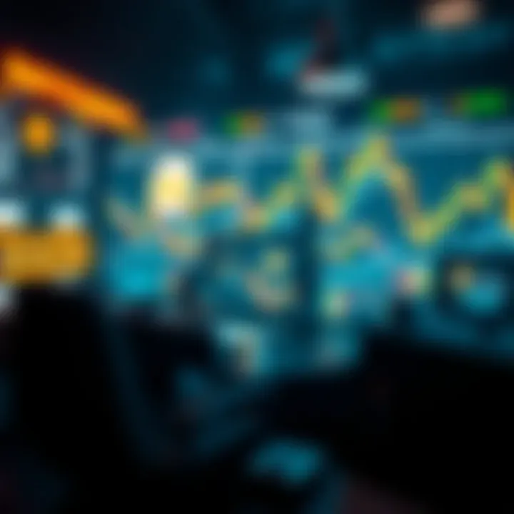 A graphical representation of cryptocurrency market trends and analytics