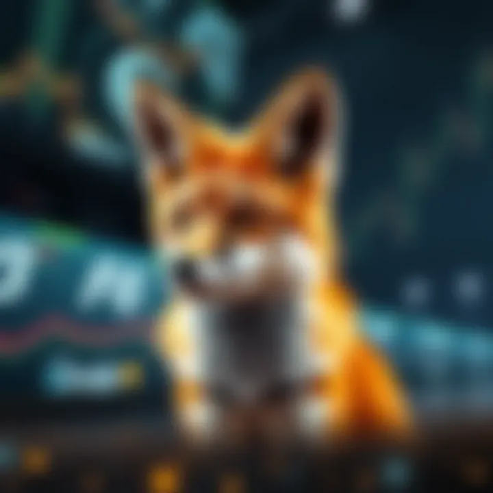 Conceptual representation of fox trading in cryptocurrency markets