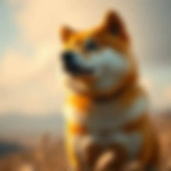 Representation of Shiba Inu cryptocurrency growth