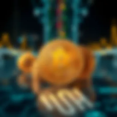 Digital Currency and Investment Opportunities Digital currency symbols illustrating investment opportunities.