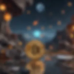 A digital landscape representing the convergence of gaming and cryptocurrency