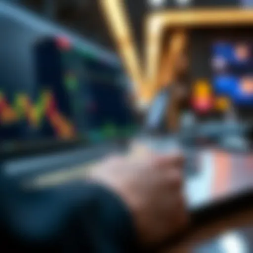 Visual representation of margin trading concept