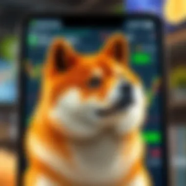 User interface of the Robinhood app highlighting Shiba Inu trading