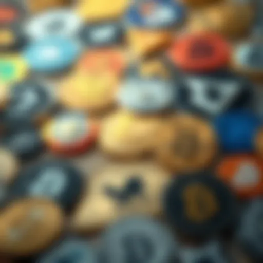 A visual representation of various cryptocurrency logos