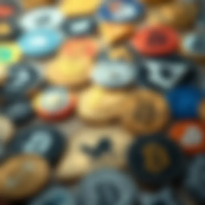 A visual representation of various cryptocurrency logos