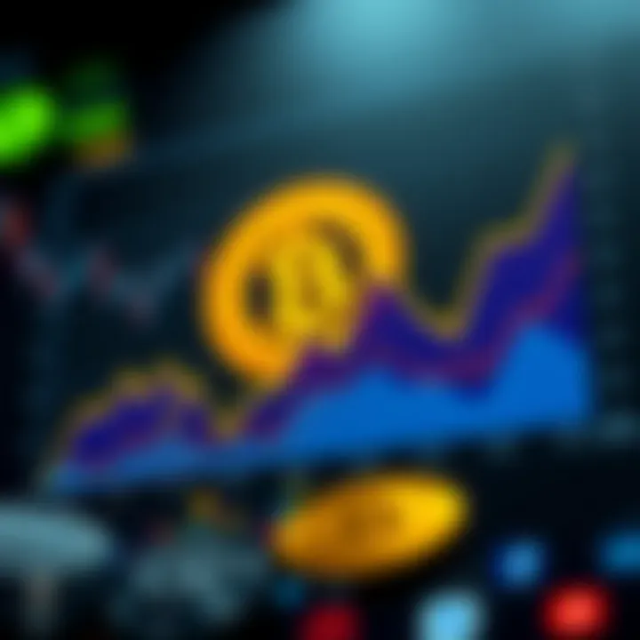 A graph showcasing the profitability of various cryptocurrencies over time