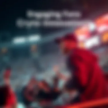 Graphic showing fan engagement through cryptocurrency