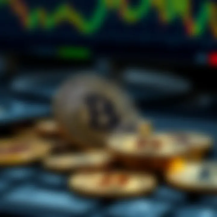 Cryptocurrency Coins Overview Close-up of cryptocurrency coins on a desk