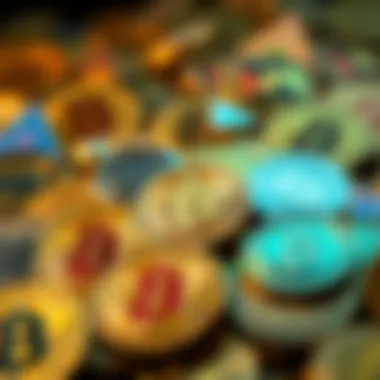 Diverse cryptocurrency coins showcasing market options