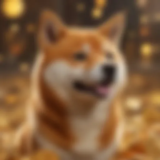 Conceptual representation of Shiba Inu cryptocurrency