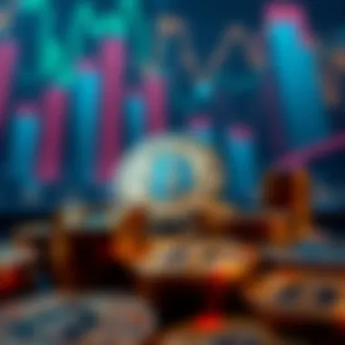 Strategic Approaches to Crypto Investments A concept image showing investment strategies for cryptocurrencies