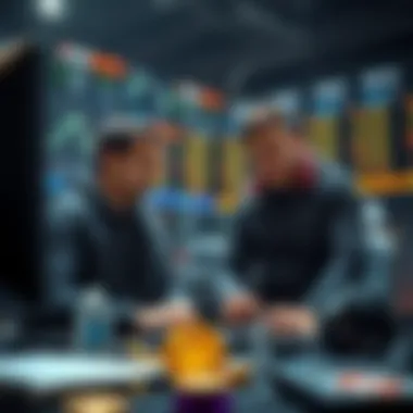 Investors analyzing cryptocurrency markets and sports