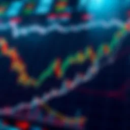 Intricate chart patterns showcasing crypto market trends