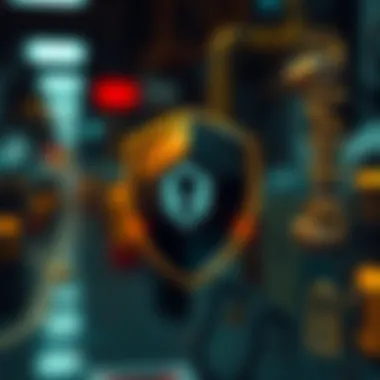 Graphic representation of security features within MetaMask