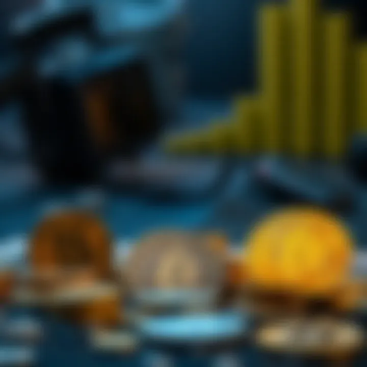 A visual comparison of different mineable cryptocurrencies