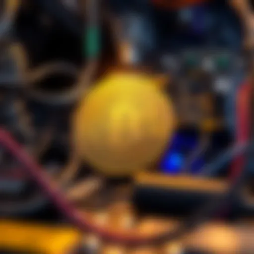 An intricate representation of cryptocurrency mining technology