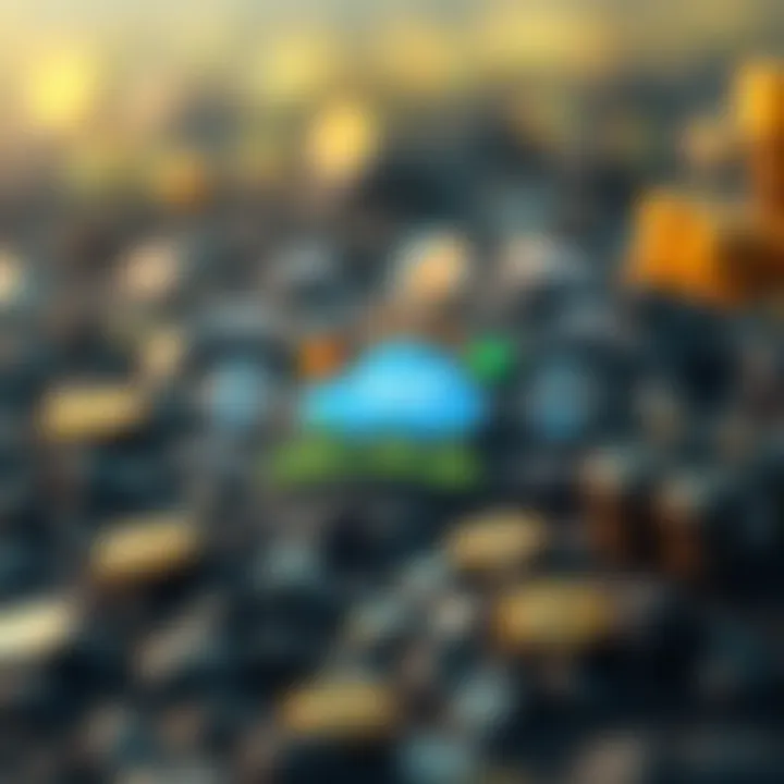 A diagram showcasing the environmental impact of mining activities