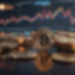 A digital representation of cryptocurrency trading