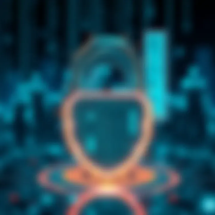 A digital lock symbolizing cyber security in finance