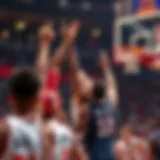 A vibrant digital representation of a memorable NBA moment