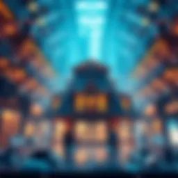 An architectural blueprint of a digital marketplace platform showcasing various components.