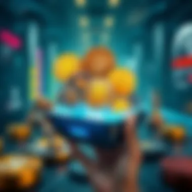 A futuristic digital wallet showcasing diverse cryptocurrencies