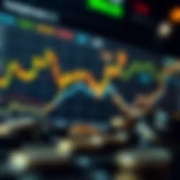 A cryptocurrency chart depicting upward trends