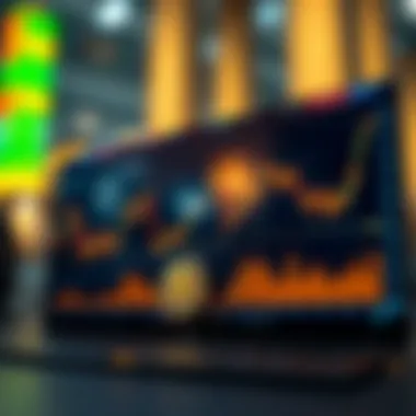 Graph showing market trends and price fluctuations in cryptocurrency.