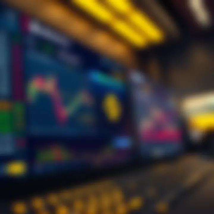 Visual representation of the Binance trading interface with cryptocurrency charts.