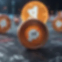 Reddit logo displayed with stock market symbols
