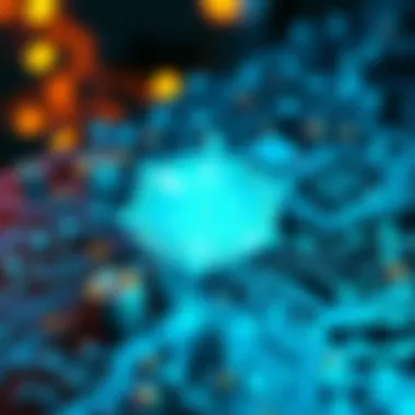 Visual representation of blockchain technology