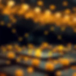 Conceptual illustration of blockchain technology with interconnected nodes
